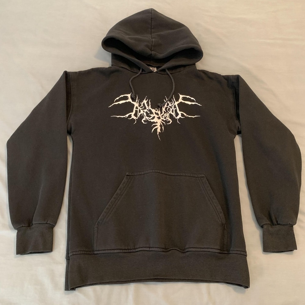 Arctic Wear Hoodie Mens‎ Large Black Religion Suicide Metal Pullover Sweatshirt